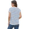 image:imageWIHOLL Short Sleeve Sweater for Women Summer Tops Crew Neck Fashion Clothing Tshirts Shirts Travel Outfits Dressy CasualStriped 06