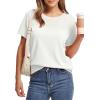 image:imageWIHOLL Short Sleeve Sweater for Women Trendy Summer Tops 2026 Early Spring Fashion Business Casual Outfits01  Off White