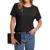 image:imageWIHOLL Short Sleeve Sweater for Women Trendy Summer Tops 2026 Early Spring Fashion Business Casual Outfits02  Black