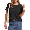 image:imageWIHOLL Short Sleeve Sweater for Women Trendy Summer Tops 2026 Early Spring Fashion Business Casual Outfits02  Black