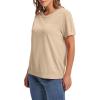 image:imageWIHOLL Short Sleeve Sweater for Women Trendy Summer Tops 2026 Early Spring Fashion Business Casual Outfits04  Beige