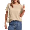 image:imageWIHOLL Short Sleeve Sweater for Women Trendy Summer Tops 2026 Early Spring Fashion Business Casual Outfits04  Beige