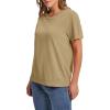 image:imageWIHOLL Short Sleeve Sweater for Women Trendy Summer Tops 2026 Early Spring Fashion Business Casual Outfits05  Khaki