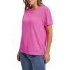 image:imageWIHOLL Short Sleeve Sweater for Women Trendy Summer Tops 2026 Early Spring Fashion Business Casual Outfits07  Hot Pink