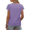 image:imageWIHOLL Short Sleeve Sweater for Women V Neck Trendy Summer Tops 2026 Beach Vacation Clothes Travel Business Casual OutfitsLavender
