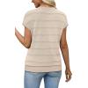 image:imageWIHOLL Short Sleeve Sweater for Women V Neck Trendy Summer Tops 2026 Spring Fashion Clothing Business Casual OutfitsApricot