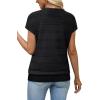 image:imageWIHOLL Short Sleeve Sweater for Women V Neck Trendy Summer Tops 2026 Spring Fashion Clothing Business Casual OutfitsBlack