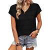 image:imageWIHOLL Short Sleeve Sweater for Women V Neck Trendy Summer Tops 2026 Spring Fashion Clothing Business Casual OutfitsBlack