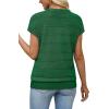image:imageWIHOLL Short Sleeve Sweater for Women V Neck Trendy Summer Tops 2026 Spring Fashion Clothing Business Casual OutfitsGreen