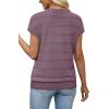 image:imageWIHOLL Short Sleeve Sweater for Women V Neck Trendy Summer Tops 2026 Spring Fashion Clothing Business Casual OutfitsGrey Purple