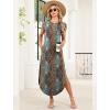 image:imageWIHOLL Summer Dresses Cap Sleeve Crewneck Maxi Long Casual Dress with Pockets Beach Vacation Sundresses 2026 TrendyFloral Boho Dark Blue