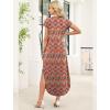 image:imageWIHOLL Summer Dresses Cap Sleeve Crewneck Maxi Long Casual Dress with Pockets Beach Vacation Sundresses 2026 TrendyFloral Boho Yellow