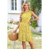 image:imageWIHOLL Summer Dresses for Women 2026 Cap Sleeve Casual Sundresses Floral Tiered Swing Fashion Beach Vacation Dress01  Yellow White