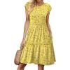 image:imageWIHOLL Summer Dresses for Women 2026 Cap Sleeve Casual Sundresses Floral Tiered Swing Fashion Beach Vacation Dress01  Yellow White