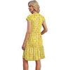 image:imageWIHOLL Summer Dresses for Women 2026 Cap Sleeve Casual Sundresses Floral Tiered Swing Fashion Beach Vacation Dress01  Yellow White