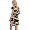 image:imageWIHOLL Summer Dresses for Women 2026 Cap Sleeve Casual Sundresses Floral Tiered Swing Fashion Beach Vacation Dress02  Beige Leaf