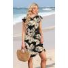 image:imageWIHOLL Summer Dresses for Women 2026 Cap Sleeve Casual Sundresses Floral Tiered Swing Fashion Beach Vacation Dress02  Beige Leaf