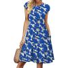 image:imageWIHOLL Summer Dresses for Women 2026 Cap Sleeve Casual Sundresses Floral Tiered Swing Fashion Beach Vacation Dress02  Blue Lotus Print