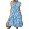 image:imageWIHOLL Summer Dresses for Women 2026 Cap Sleeve Casual Sundresses Floral Tiered Swing Fashion Beach Vacation Dress02  Blue White