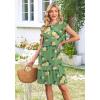 image:imageWIHOLL Summer Dresses for Women 2026 Cap Sleeve Casual Sundresses Floral Tiered Swing Fashion Beach Vacation Dress02  Green Floral Print