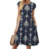 image:imageWIHOLL Summer Dresses for Women 2026 Cap Sleeve Casual Sundresses Floral Tiered Swing Fashion Beach Vacation Dress02  Navy Damask