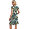 image:imageWIHOLL Summer Dresses for Women 2026 Cap Sleeve Casual Sundresses Floral Tiered Swing Fashion Beach Vacation Dress02  Palm Leaf