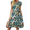 image:imageWIHOLL Summer Dresses for Women 2026 Cap Sleeve Casual Sundresses Floral Tiered Swing Fashion Beach Vacation Dress02  Palm Leaf