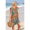 image:imageWIHOLL Summer Dresses for Women 2026 Cap Sleeve Casual Sundresses Floral Tiered Swing Fashion Beach Vacation Dress02  Tropical Print
