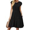 image:imageWIHOLL Summer Dresses for Women 2026 Cap Sleeve Casual Sundresses Floral Tiered Swing Fashion Beach Vacation Dress03  Black
