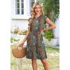 image:imageWIHOLL Summer Dresses for Women 2026 Cap Sleeve Casual Sundresses Floral Tiered Swing Fashion Beach Vacation Dress04  Blue Orange Boho Floral