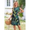 image:imageWIHOLL Summer Dresses for Women 2026 Cap Sleeve Casual Sundresses Floral Tiered Swing Fashion Beach Vacation Dress04  Dark Leaf Print