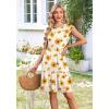 image:imageWIHOLL Summer Dresses for Women 2026 Cap Sleeve Casual Sundresses Floral Tiered Swing Fashion Beach Vacation Dress04  Ivory Yellow Floral