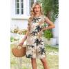 image:imageWIHOLL Summer Dresses for Women 2026 Cap Sleeve Casual Sundresses Floral Tiered Swing Fashion Beach Vacation Dress04  Khaki Palm Print