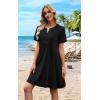 image:imageWIHOLL Summer Dresses for Women Casual Tshirt Boho Dress Wedding Guest Dresses Short Sleeve Fashion Beach Vacation Clothes0black