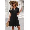 image:imageWIHOLL Summer Dresses for Women Casual Tshirt Boho Dress Wedding Guest Dresses Short Sleeve Fashion Beach Vacation Clothes0black