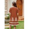 image:imageWIHOLL Summer Dresses for Women Casual Tshirt Boho Dress Wedding Guest Dresses Short Sleeve Fashion Beach Vacation Clothes1orange Flower