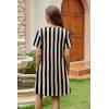 image:imageWIHOLL Summer Dresses for Women Casual Tshirt Boho Dress Wedding Guest Dresses Short Sleeve Fashion Beach Vacation Clothes2vertical Striped