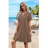 image:imageWIHOLL Summer Dresses for Women Casual Tshirt Boho Dress Wedding Guest Dresses Short Sleeve Fashion Beach Vacation ClothesCoffee