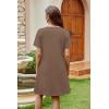 image:imageWIHOLL Summer Dresses for Women Casual Tshirt Boho Dress Wedding Guest Dresses Short Sleeve Fashion Beach Vacation ClothesCoffee