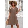 image:imageWIHOLL Summer Dresses for Women Casual Tshirt Boho Dress Wedding Guest Dresses Short Sleeve Fashion Beach Vacation ClothesCoffee