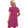 image:imageWIHOLL Summer Dresses for Women with Sleeves Midi Dress Button Down Beach Vacation Casual Dresses Fashion ClothingHot Pink