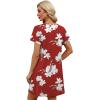 image:imageWIHOLL Summer Dresses for Women with Sleeves Midi Dress Button Down Beach Vacation Casual Dresses Fashion ClothingRed Floral