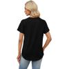 image:imageWIHOLL Summer Tops for Women 2026 Trendy Short Sleeve Shirts Crew Neck Tops Curved Hem Fashion ClothingBlack