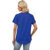 image:imageWIHOLL Summer Tops for Women 2026 Trendy Short Sleeve Shirts Crew Neck Tops Curved Hem Fashion ClothingBlue