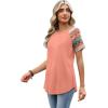 image:imageWIHOLL Summer Tops for Women 2026 Trendy Short Sleeve Shirts Crew Neck Tops Curved Hem Fashion ClothingPrint2