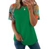image:imageWIHOLL Summer Tops for Women 2026 Trendy Short Sleeve Shirts Crew Neck Tops Curved Hem Fashion ClothingPrint3