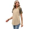 image:imageWIHOLL Summer Tops for Women 2026 Trendy Short Sleeve Shirts Crew Neck Tops Curved Hem Fashion ClothingPrint5