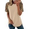 image:imageWIHOLL Summer Tops for Women 2026 Trendy Short Sleeve Shirts Crew Neck Tops Curved Hem Fashion ClothingPrint5