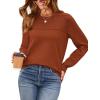 image:imageWIHOLL Sweaters for Women Crewneck Crochet Tops Long Sleeve 2025 Fall Winter Outfits Fashion ClothingCamarel