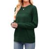 image:imageWIHOLL Sweaters for Women Crewneck Crochet Tops Long Sleeve 2025 Fall Winter Outfits Fashion ClothingGreen